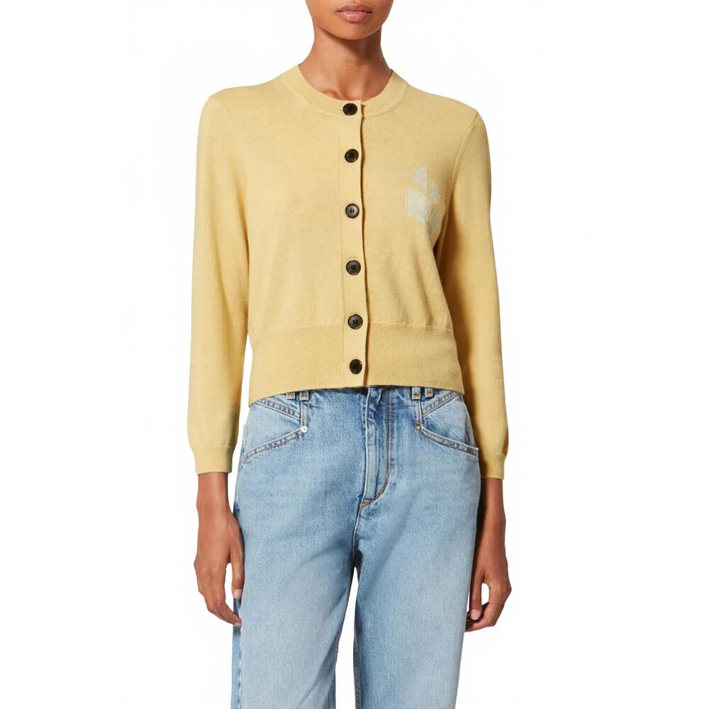 NEW ISABEL MARANT newton iconic cardigan in light yellow